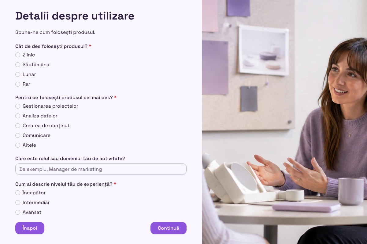 Previzualizare șablon: Feedback despre produs